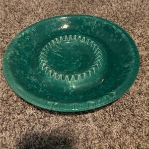 Vintage Modern Lane & Company Ashtray 11.5 Inch Mid Century Modern Green